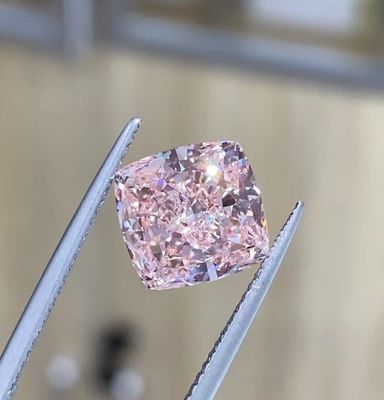 クッション ブリアントカット 華やかなピンク ローズ ダイヤモンド 実験室で育てた 10 モース