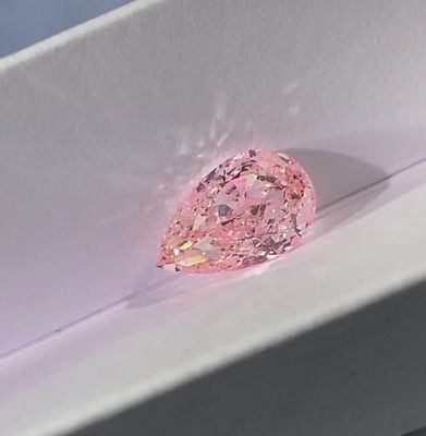VS1-VVS1実験室によって作られたピンクのダイヤモンドのナシは華麗な切口1.1ct-1.5ctを変更した