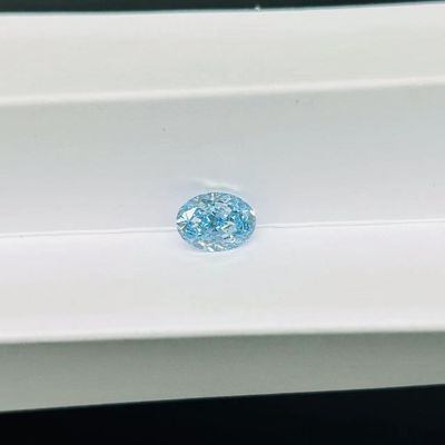 ZKZダイヤモンド 1カラットサイズ 円形 ローズ ラボ栽培 青いダイヤモンド VVS2
