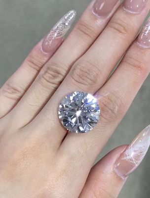 大型 7ct ローズ ラボ製 白ダイヤ G色 丸 輝かしいカット ネックレス