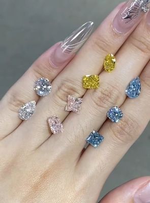 認証された合成ダイヤモンド 丸い ゆるやかなダイヤモンド 実験室で栽培されたダイヤモンド 宝石 CVDリング