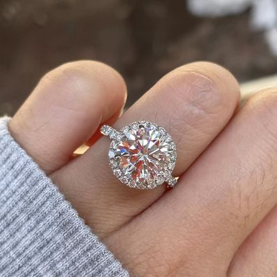 18K リアルゴールド DEF VS 実験室で育てたダイヤモンドリング カスタム 宝石