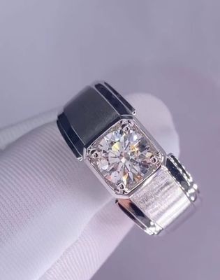 男性のダイヤモンドリング 白のダイヤモンドリング 婚約指輪 結婚指輪 研究室で育てたダイヤモンド指輪