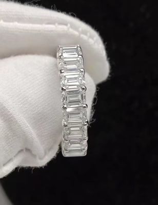 エメラルドダイヤモンドリング ホワイトダイヤモンドリング 結婚式 永遠の指輪 研究室で育てたダイヤモンドリング