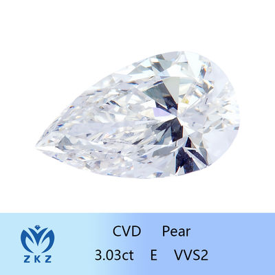 ピアス カット 成長 CVD ラボ 成長 ダイヤモンド 3ct と IGI 認証 工場販売
